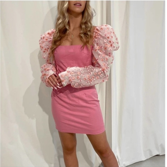 Revolve Atoir The Madison Cocktail Dress in Primrose - Picture 4 of 9